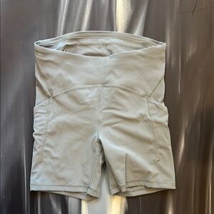 lululemon athletica Light Gray Bike Shorts